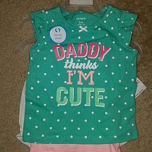 Carters girls 3 piece set